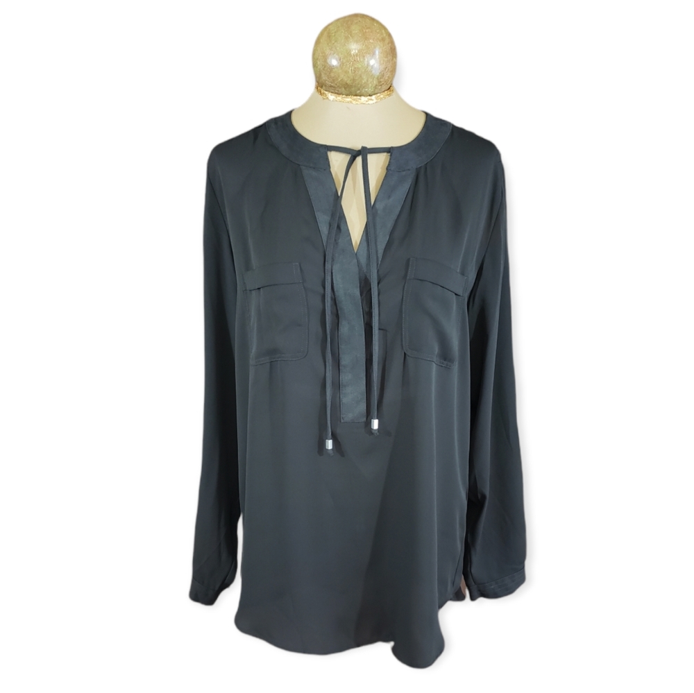 New York & Company Semi Sheer Blouse